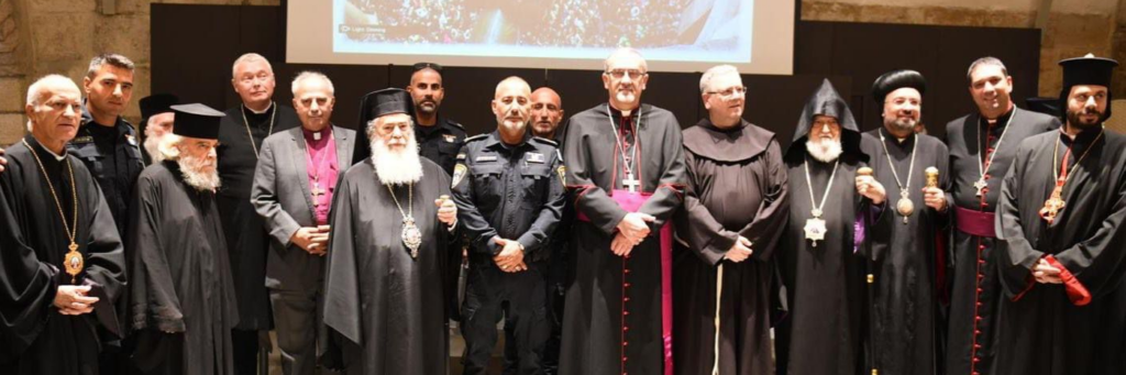 رئيس شرطة القدس في زيارة في لقاء مع رؤساء كنائس القدس