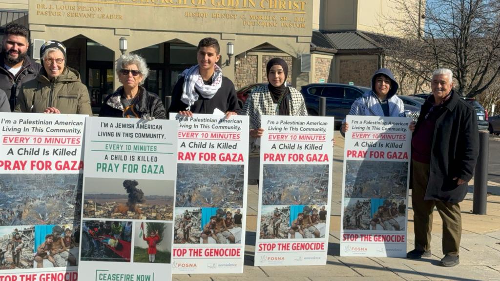 Samuel Kuttab along with fellow Palestinian and Jewish Philadelphians call on the faithful to pray for Gaza