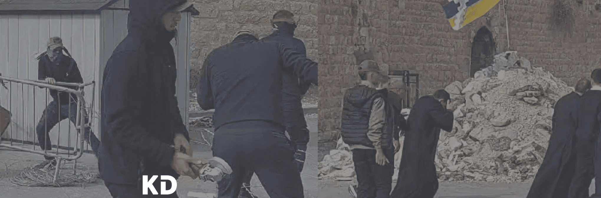 جانب من الاعتداء الغاشم على حارة الارمن