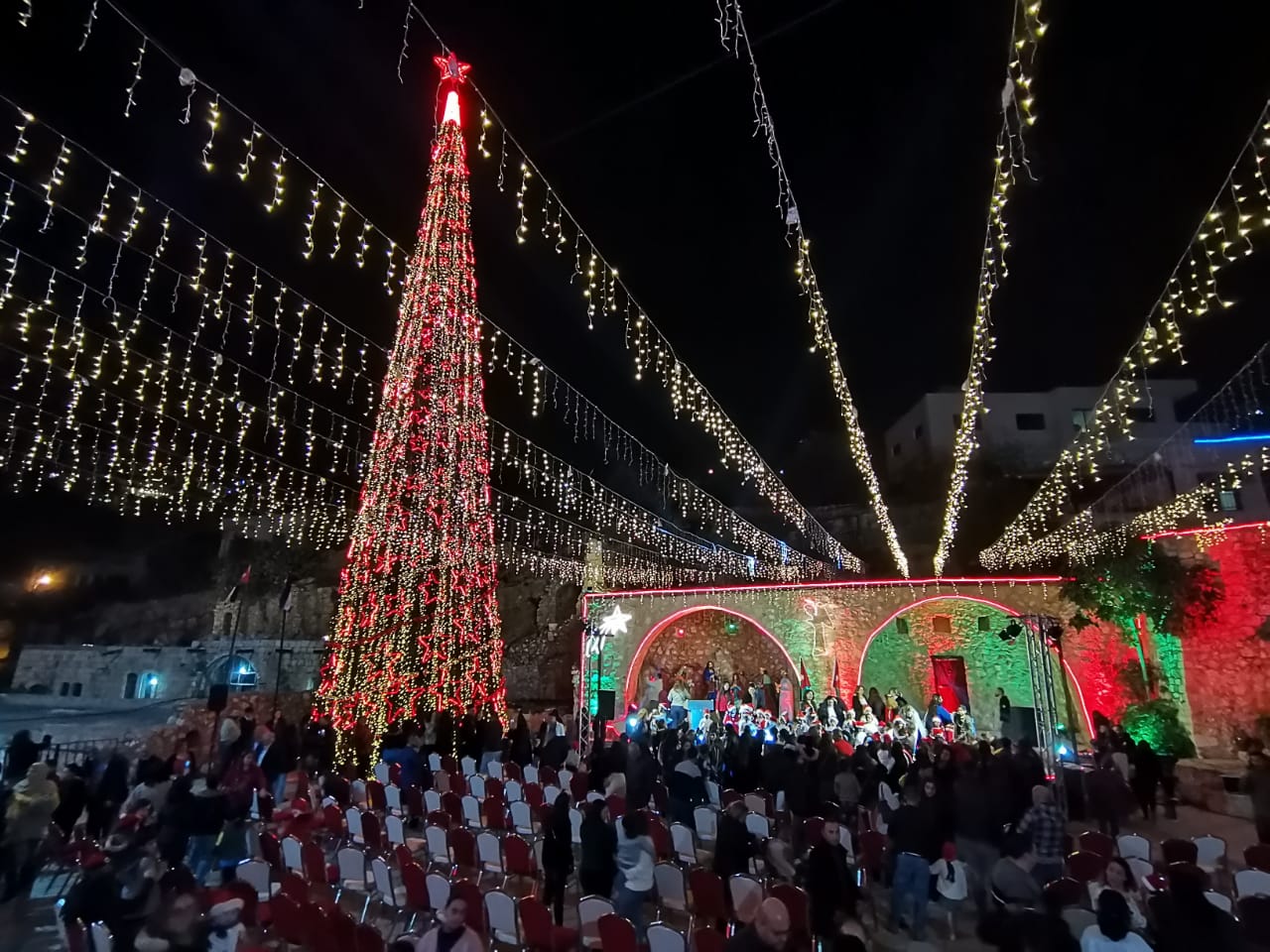 Archival photo of the 2022 Christmas tree
