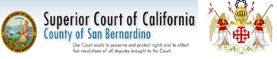 Left court logo and right logo of the Equestrian Order of the Holy Sepulcher of Jerusalem