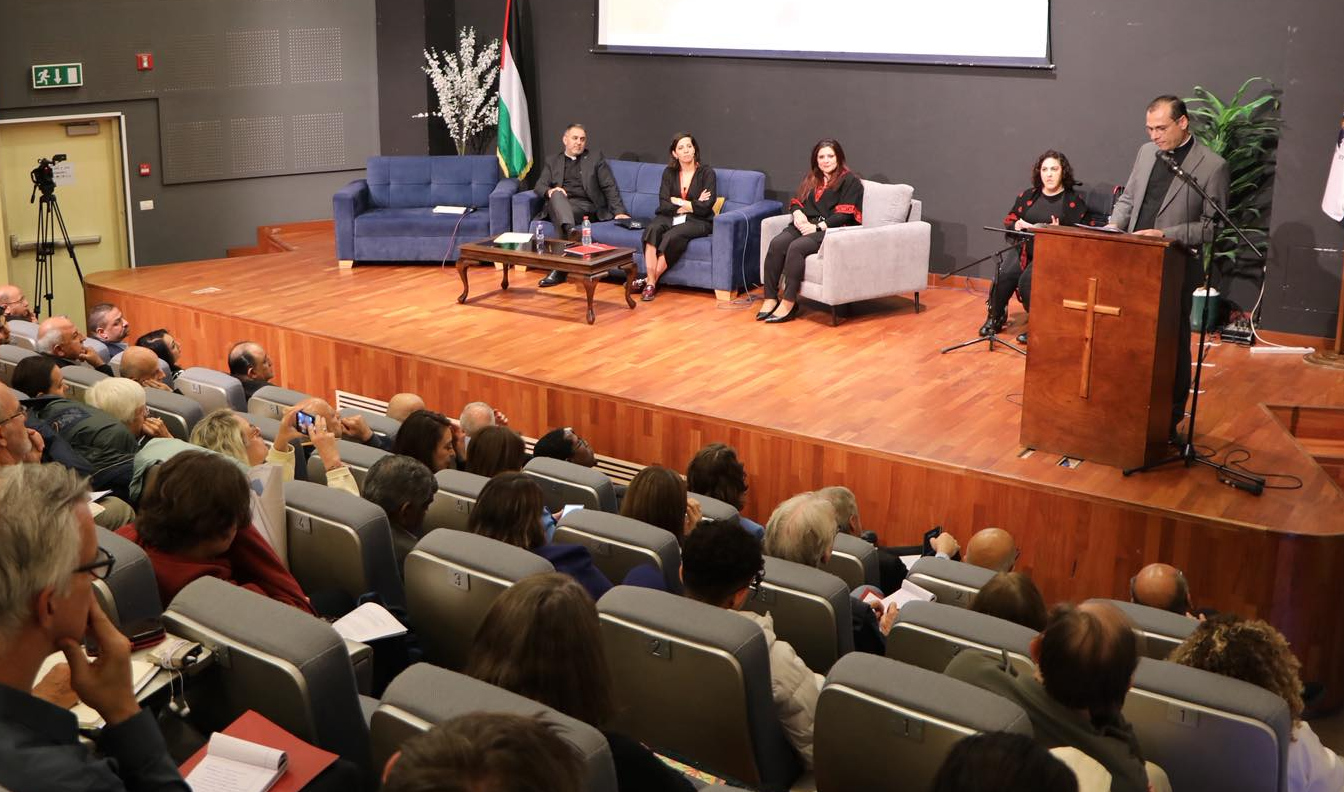 Rev. Dr. Munther Isaac speaking at the launch of Kairos II