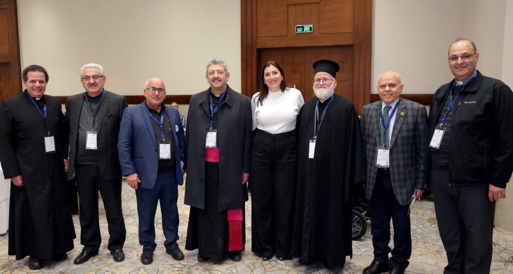 Church leaders with Inclusive Jordan founder Ghadeer Hamarneh (center) photos by Issa Dhdal