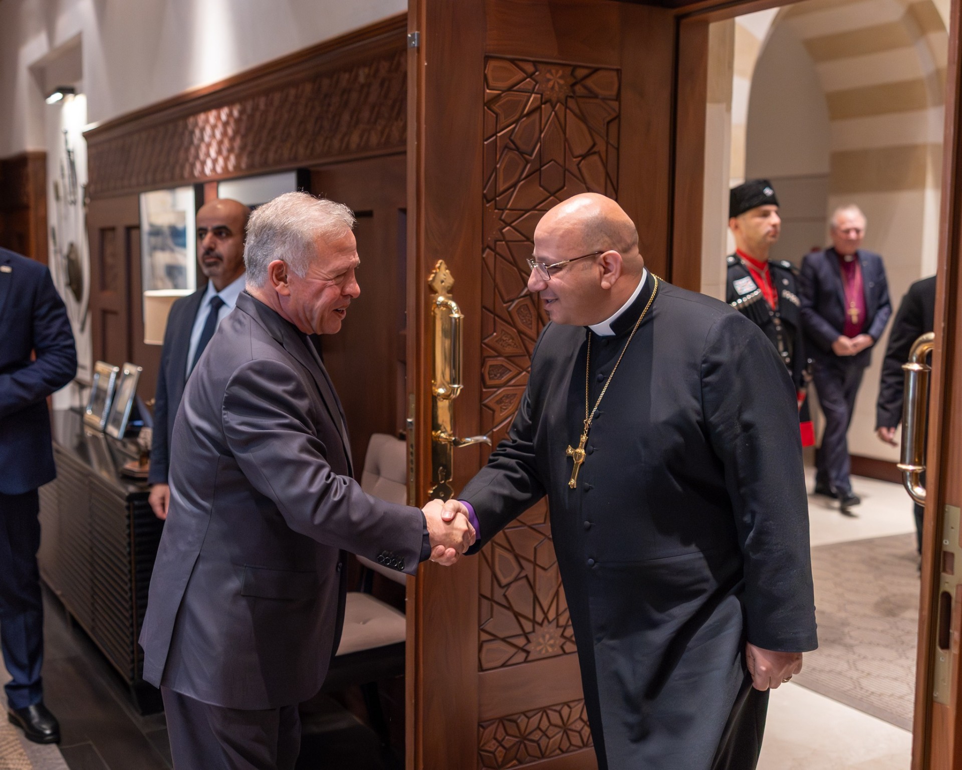 King Abdullah II hosting the new Lutheran Bishop Imad Haddad