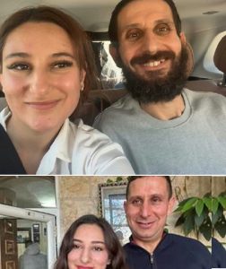 رامي فضايل وابنته ميسا عند اطلاق سراحه واسقل قبل الاعتقال